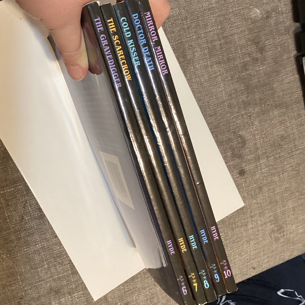 Set of 5 Hardcover Books with Colorful Titles